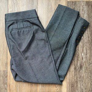 New Talbots Gray Chatham Ankle Cotton Stretch Pants Women's 2P petite